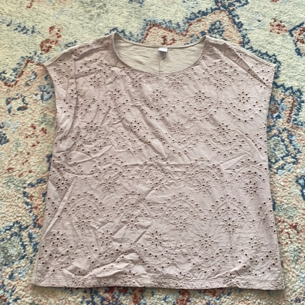 Dusty Lavender Eyelet Shirt Sleeve Old Navy